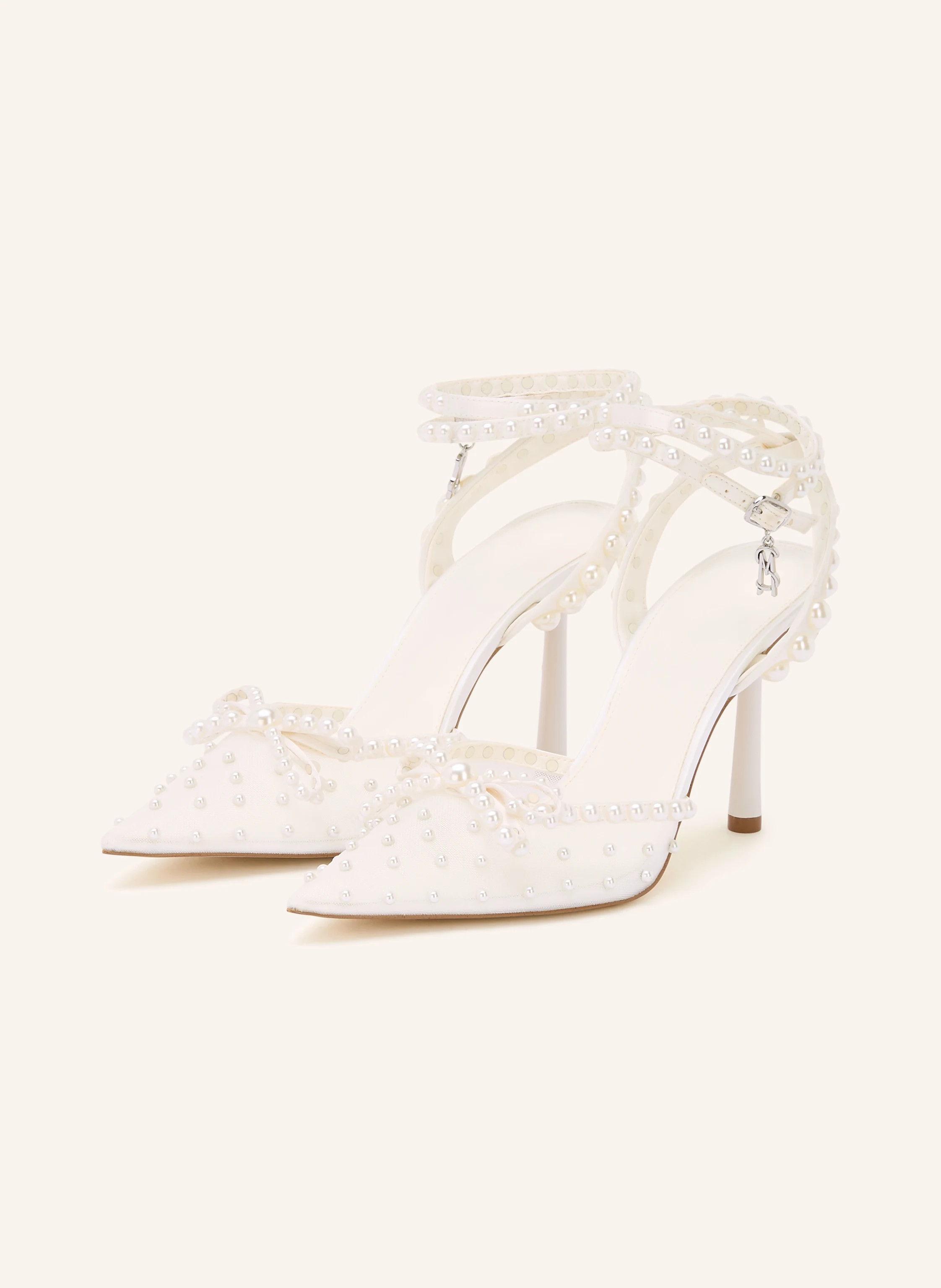 STEVE MADDEN Slingpumps mit Schmuckperlen in ecru | Breuninger (DACH)