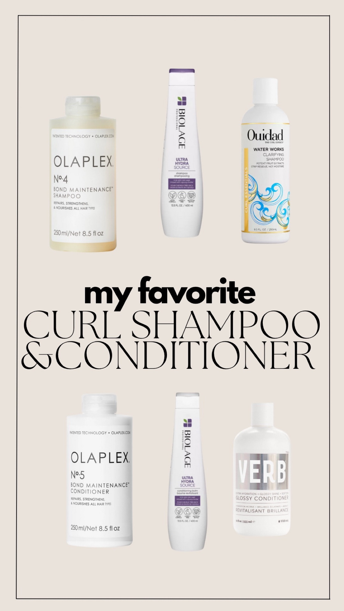 Great shampoos and conditioners for curly hair are tough to find. You want the cleanse without stripping your hair’s moisture. I love moisturizing shampoos & every once in a while, a clarifying one to really give a deep clean. Only use Olaplex once every week or 2  

#LTKbeauty #LTKFind #LTKstyletip