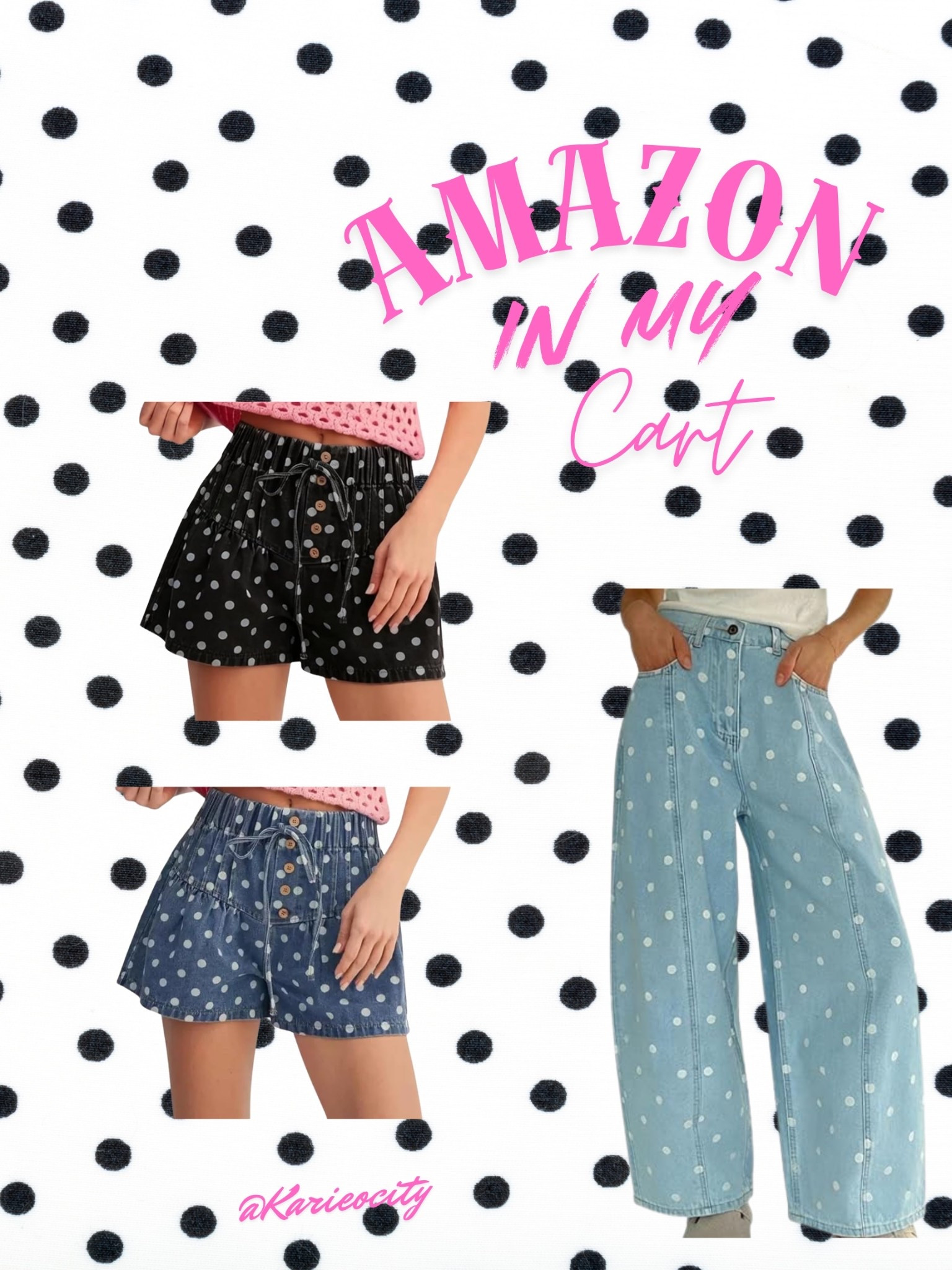 In my Cart Amazon 💕

Amazon // Polka dots// Amazon Finds // Polka dot Jean shorts// Polka dot barrel jeans 

#LTKSeasonal