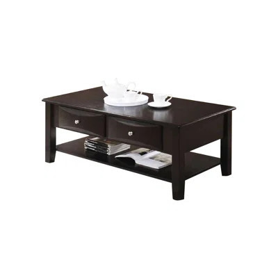 Rectangular Brown Coffee Table With Two Drawer Advantages Thoughtfully Crafted Drawers | Wayfair North America