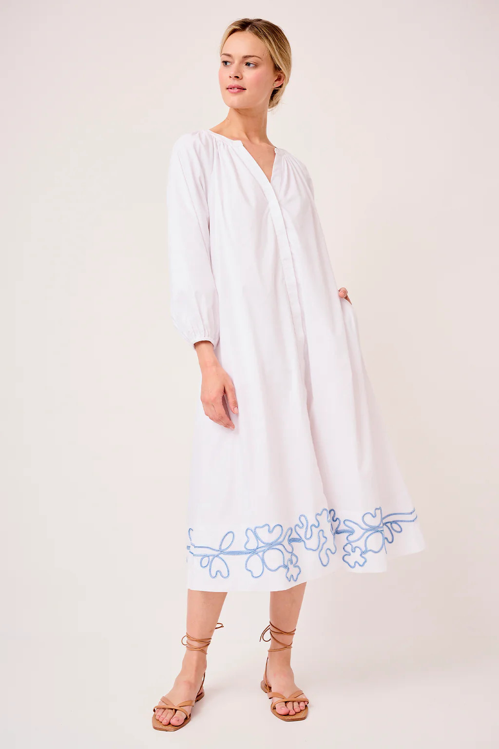 Brunch Dress in White | Lake Pajamas