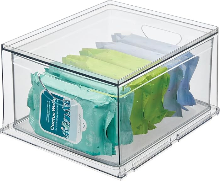 iDesign Clear Plastic Storage Drawer, Stackable Organizer for Bathroom Counter, Vanity, or Under-... | Amazon (US)