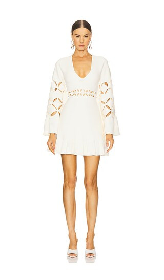 Linden Mini Dress in Off White | Revolve Clothing (Global)