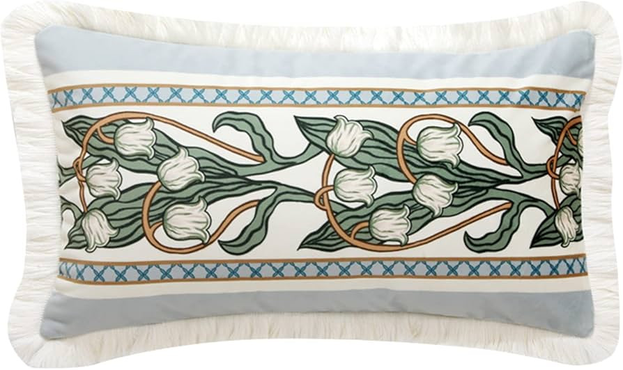 patdrea Decorative Rectangle Throw Pillow Covers 12X20,Velvet Soft Farmhouse Throw Covers,Throw P... | Amazon (US)