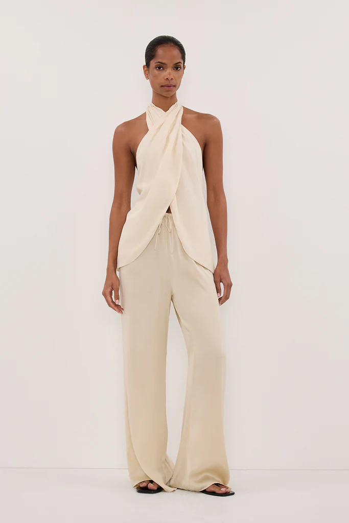 ADDIE STRAW CUPRO DRAWSTRING PANT | DISSH