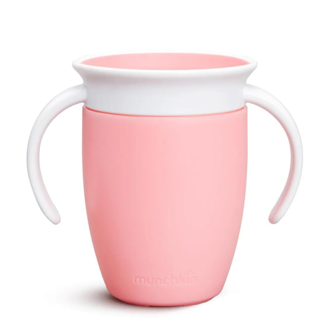 Munchkin Miracle 360 Cups for Toddlers sippy cups, toddler cups spill proof with Dentist Recommended Spoutless Design, BPA-Free Kids Cups, Easy to Clean, 7 oz, (Rose) | Amazon (US)