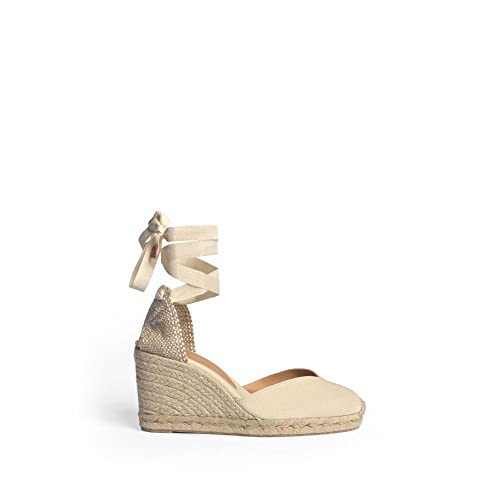 CASTANER Women's Chiara 80 mm Wedge Espadrille Pump, Ivory 1, 7 | Amazon (US)