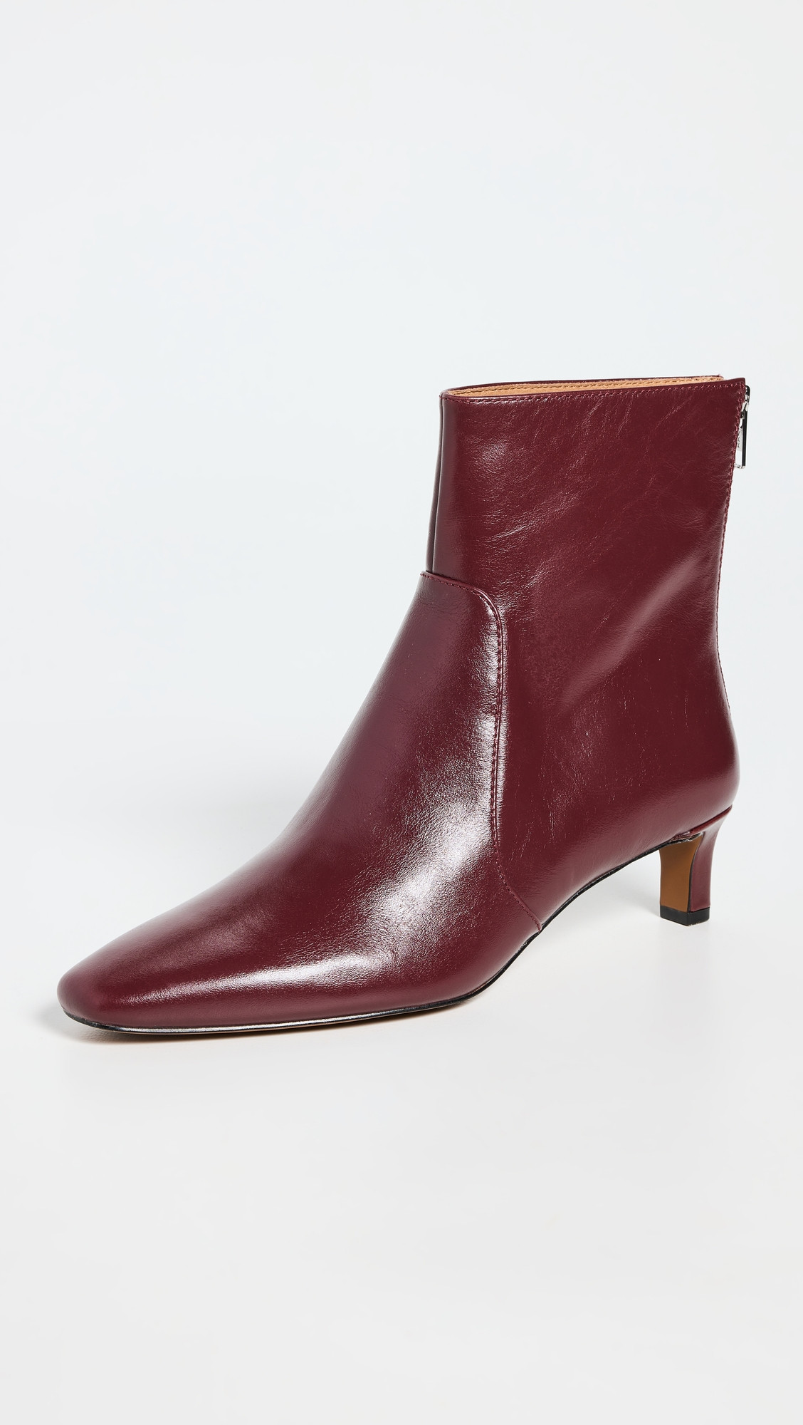 Madewell Dimes Kitten Heel Boots Deep Merlot 7.5 | Shopbop