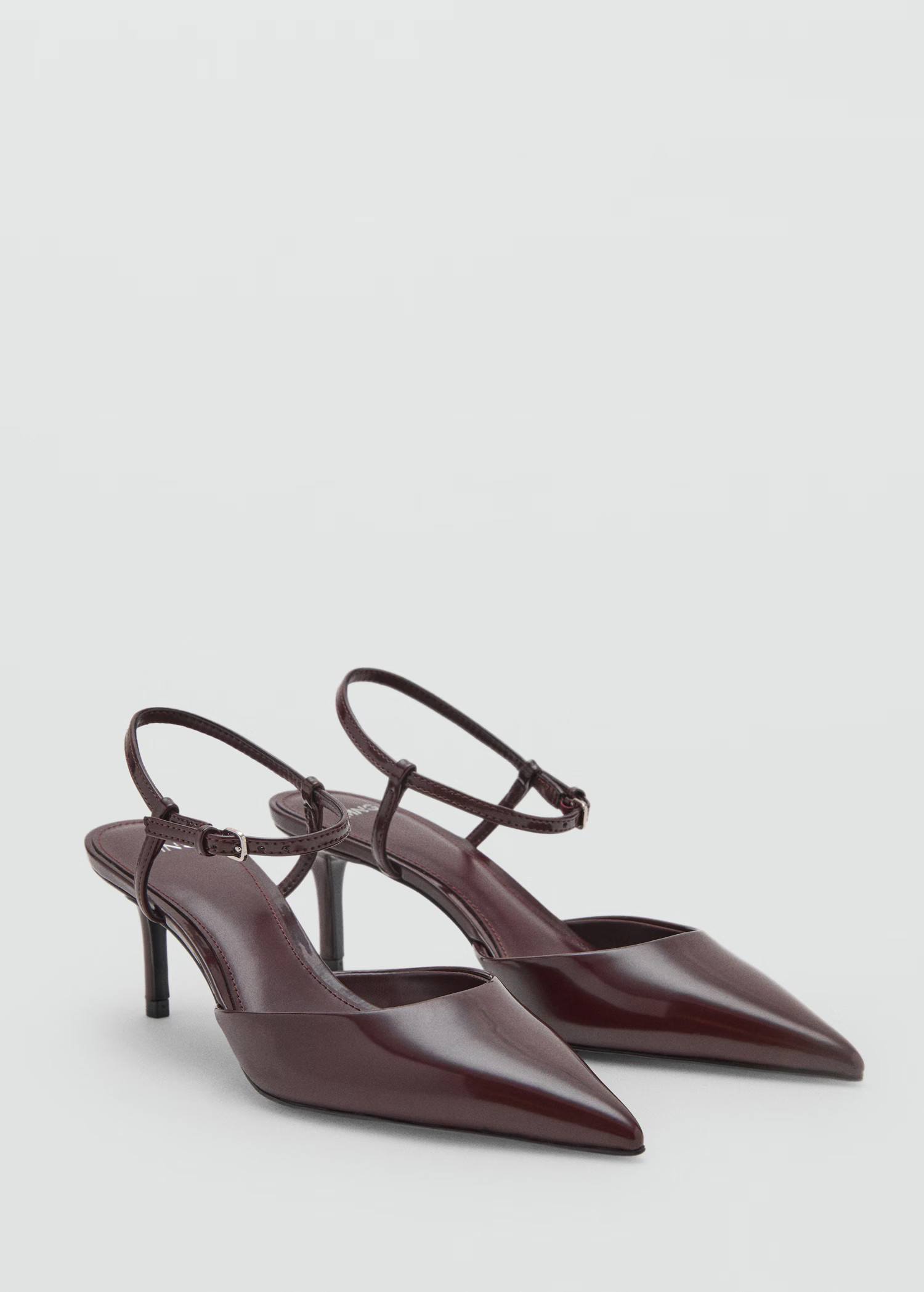 Kitten-heeled shoes with ankle strap | Mango (US/MX/AU)
