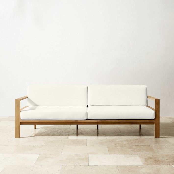 Ojai Outdoor Natural Teak Sofa | Williams-Sonoma