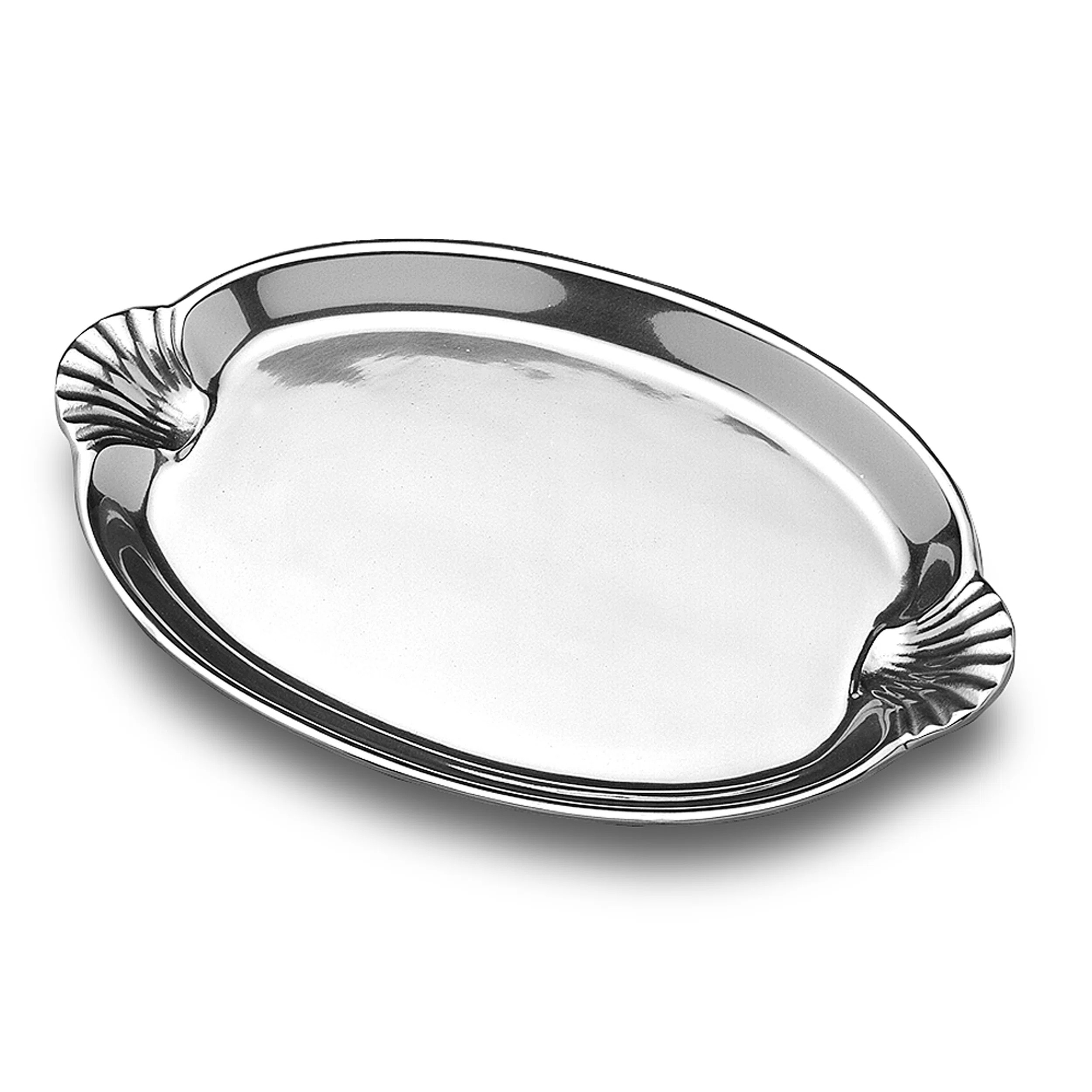 Wilton Armetale Sea Life Scallop Handled Oval Serving Tray, 10.75-Inch-by 16.5-Inch - | Wayfair North America