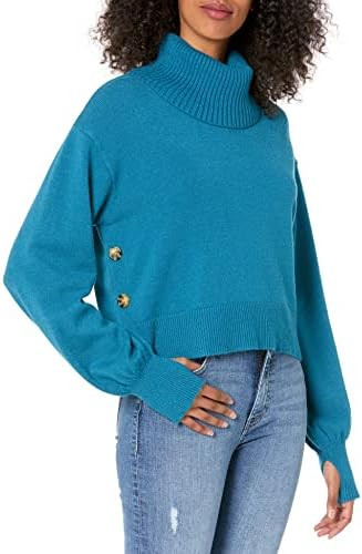 The Drop Women's @lucyswhims Side Button Cropped Turtleneck Sweater | Amazon (US)