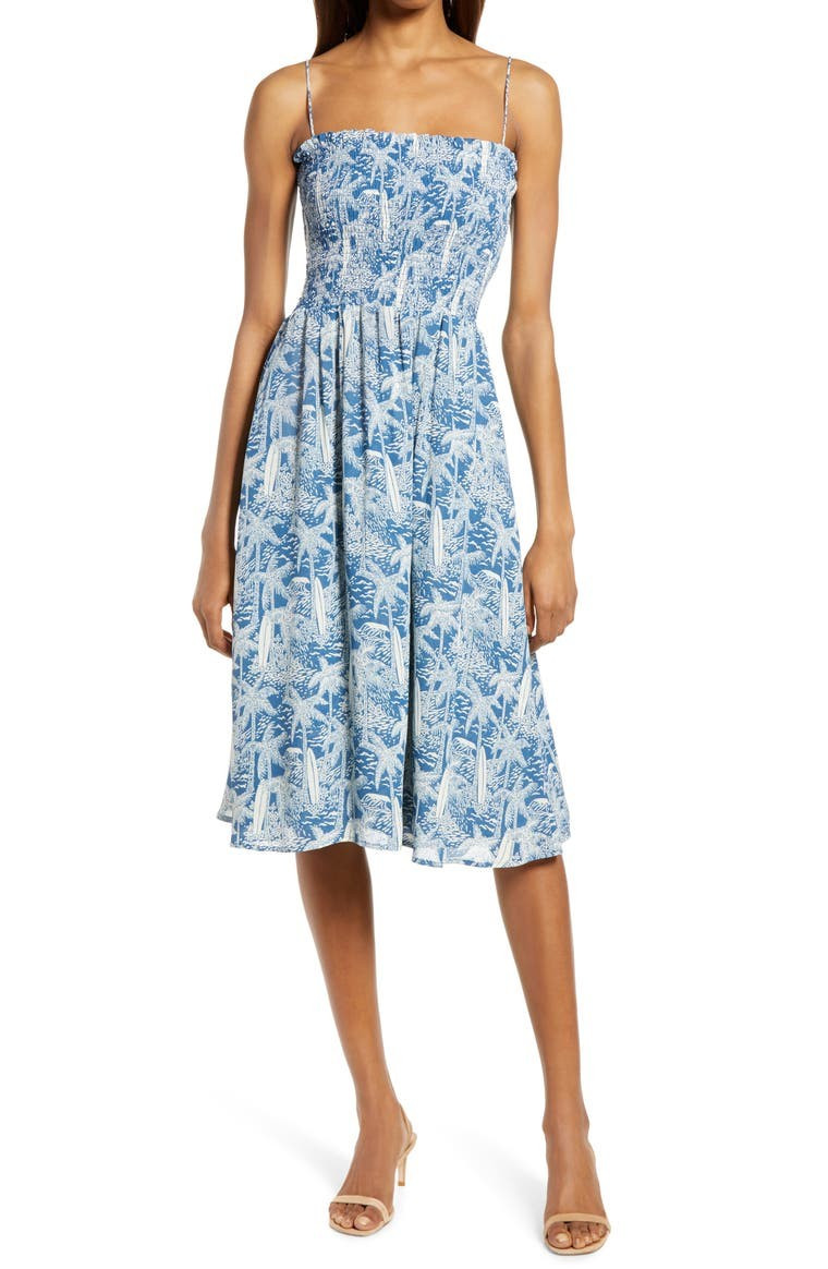 Sable Smocked Bodice Midi Dress | Nordstrom