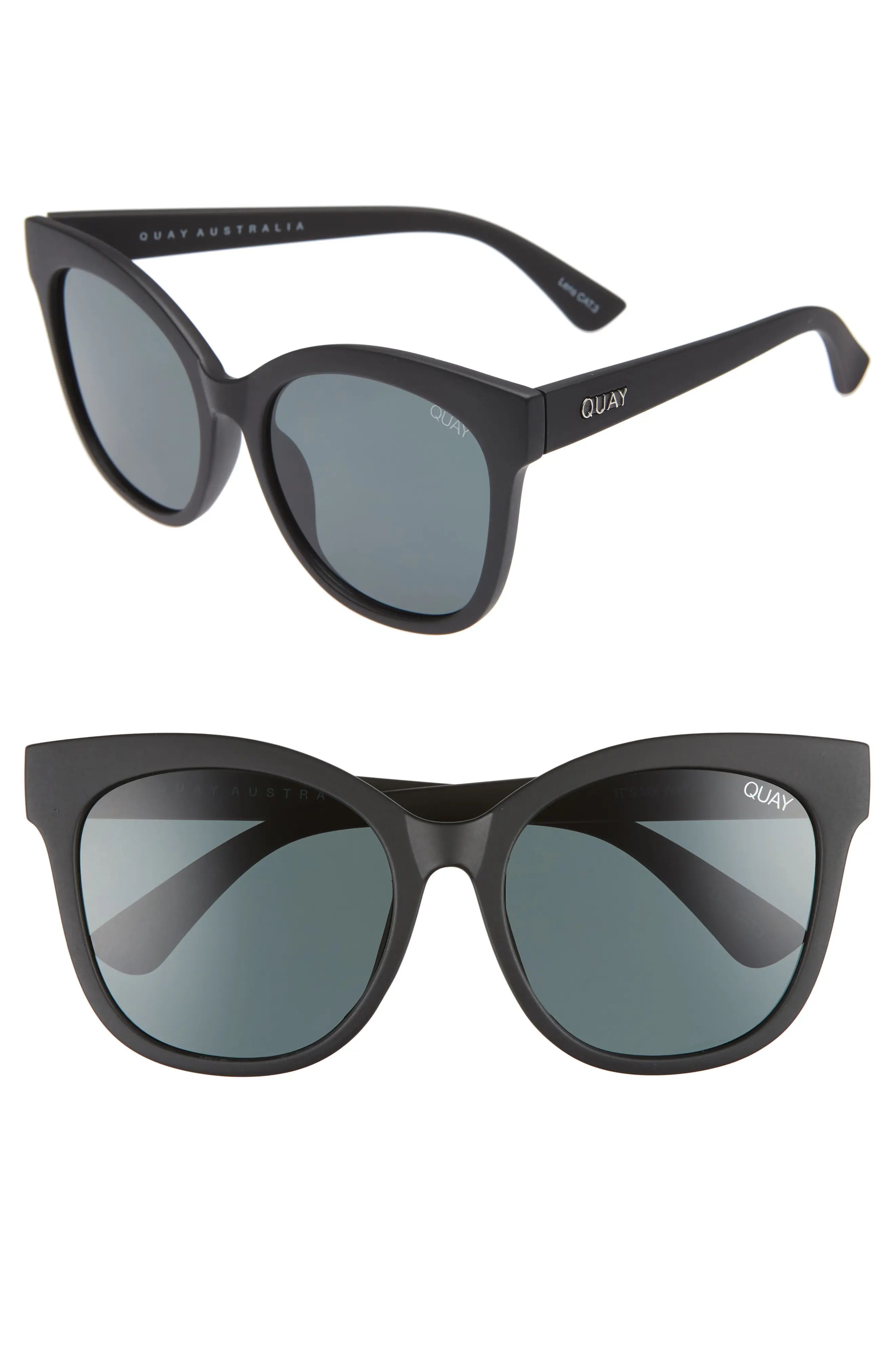 Women's Quay Australia It's My Way 55Mm Sunglasses - Black/ Smoke | Nordstrom