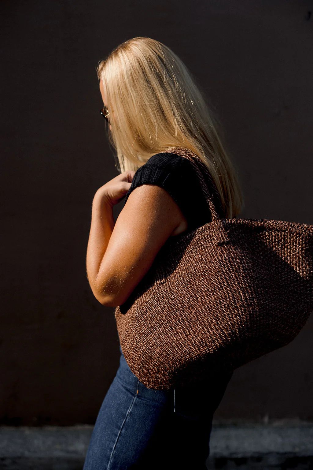 Sisal Market Tote, Mocha | Abby Alley