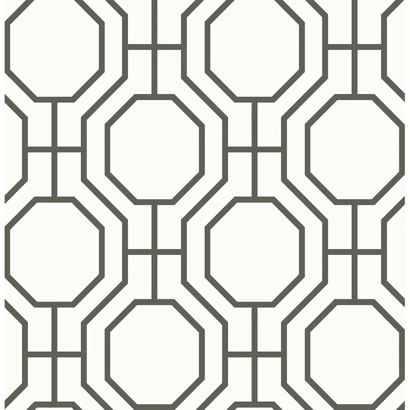Linda Circuit 33' x 20.5" Modern Ironwork Wallpaper Roll | Wayfair North America