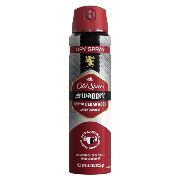 Old Spice Men's Antiperspirant & Deodorant Invisible Dry Spray Stronger Swagger, 4.3oz | Walmart (US)