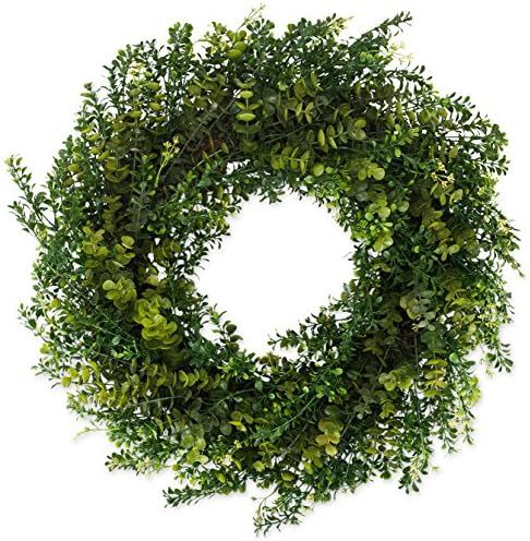 The Wreath Depot Arbor Artificial Boxwood Wreath 22 Inch, Year Round Full Green Wreath, Approved ... | Amazon (US)