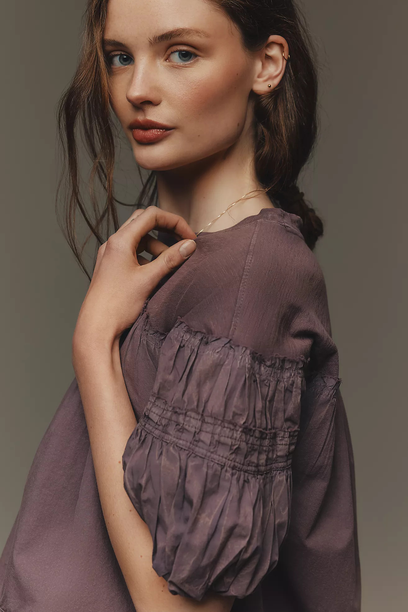 Pilcro Reworked Ruffle-Sleeve Top | Anthropologie (US)