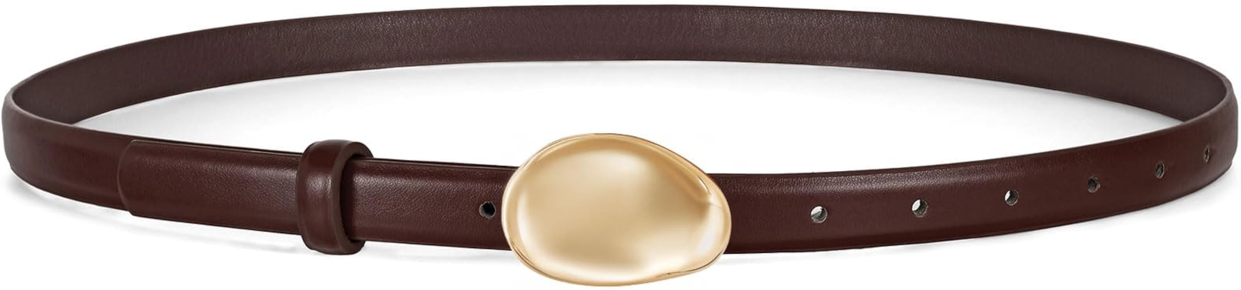 WERFORU Women Skinny Belts for Dress Jeans Ladies Thin Faux Leather Belt with Unique Gold Buckle,... | Amazon (US)