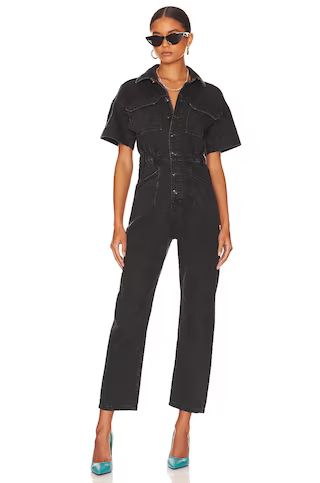 Free People Marci Jumpsuit in Iron Black from Revolve.com | Revolve Clothing (Global)