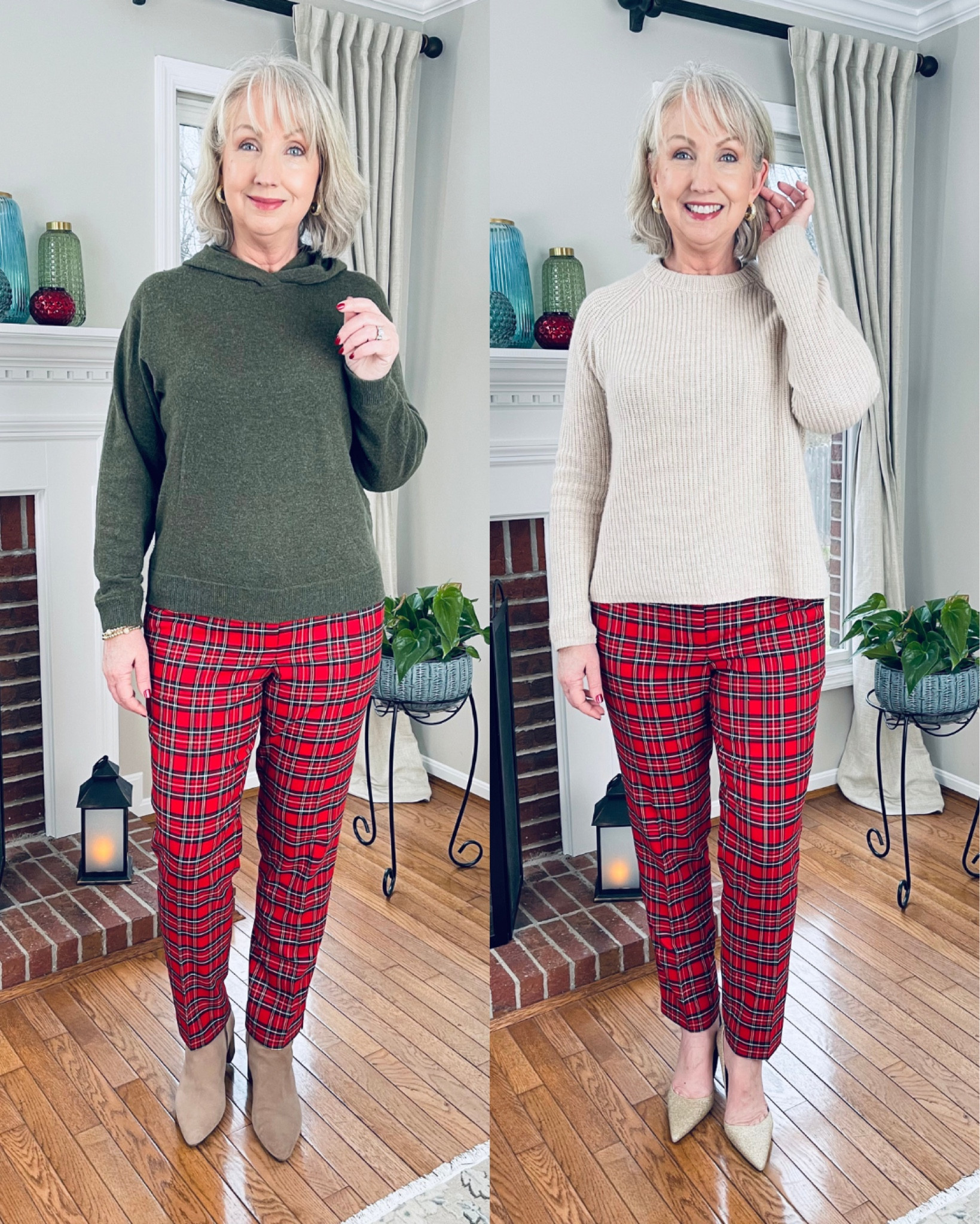 These plaid ankle pants are wonderful for the holidays. Stay festive in these pants and add your favorite sweater for a great holiday look! 

#LTKstyletip #LTKSeasonal #LTKHoliday