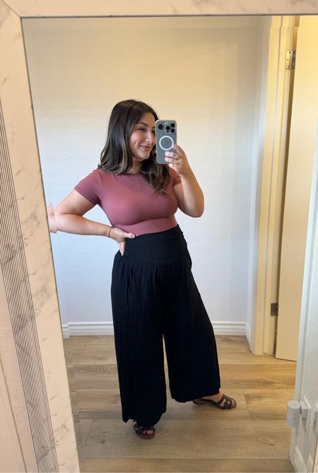 Bump fashion! 
The most comfortable pants from amazon!! 

I am 28 weeks pregnant so wearing a size medium 22 inch inseam (pre-pregnancy I would have worn a small) and top size medium

#LTKfindsunder50 #LTKtravel #LTKbump