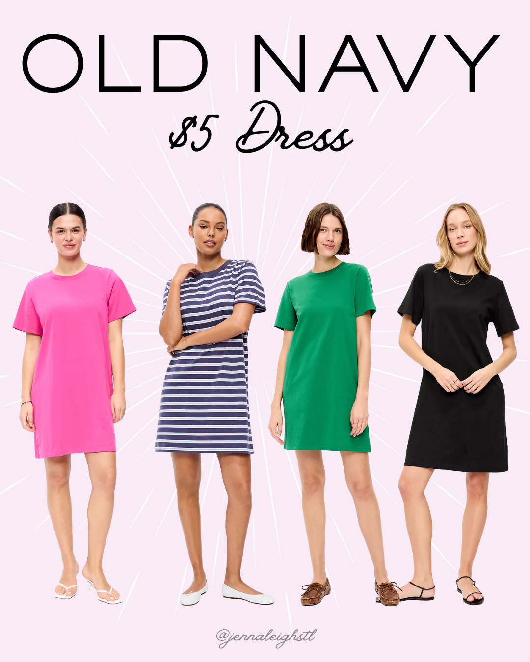 Old Navy is giving us a crazy good deal. These Crew-Neck Mini T-Shirt Dresses are just $5 right now and are the perfect throw-on-and-go outfit for summer. At that price, it's hard not to grab a few colors. 

 #LTKSeasonal #LTKSaleAlert #LTKMidsize