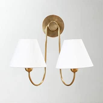 Double Swoop Sconce, Wainwright Double Swoop Sconce, 17.5" w x 9.5" d x 14" h (Brass) | Amazon (US)