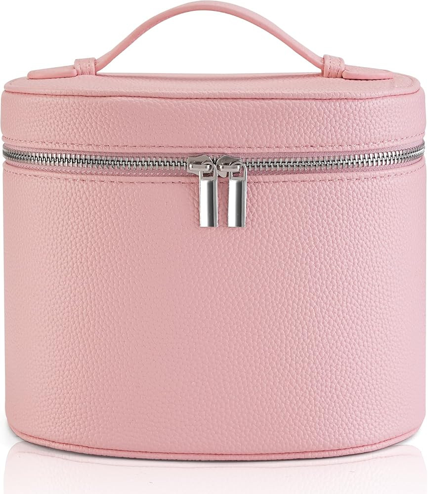 Makeup Bag Vanity Case Cosmetic Bag with Removable Divider Travel Toiletry Bag for Women Portable... | Amazon (US)