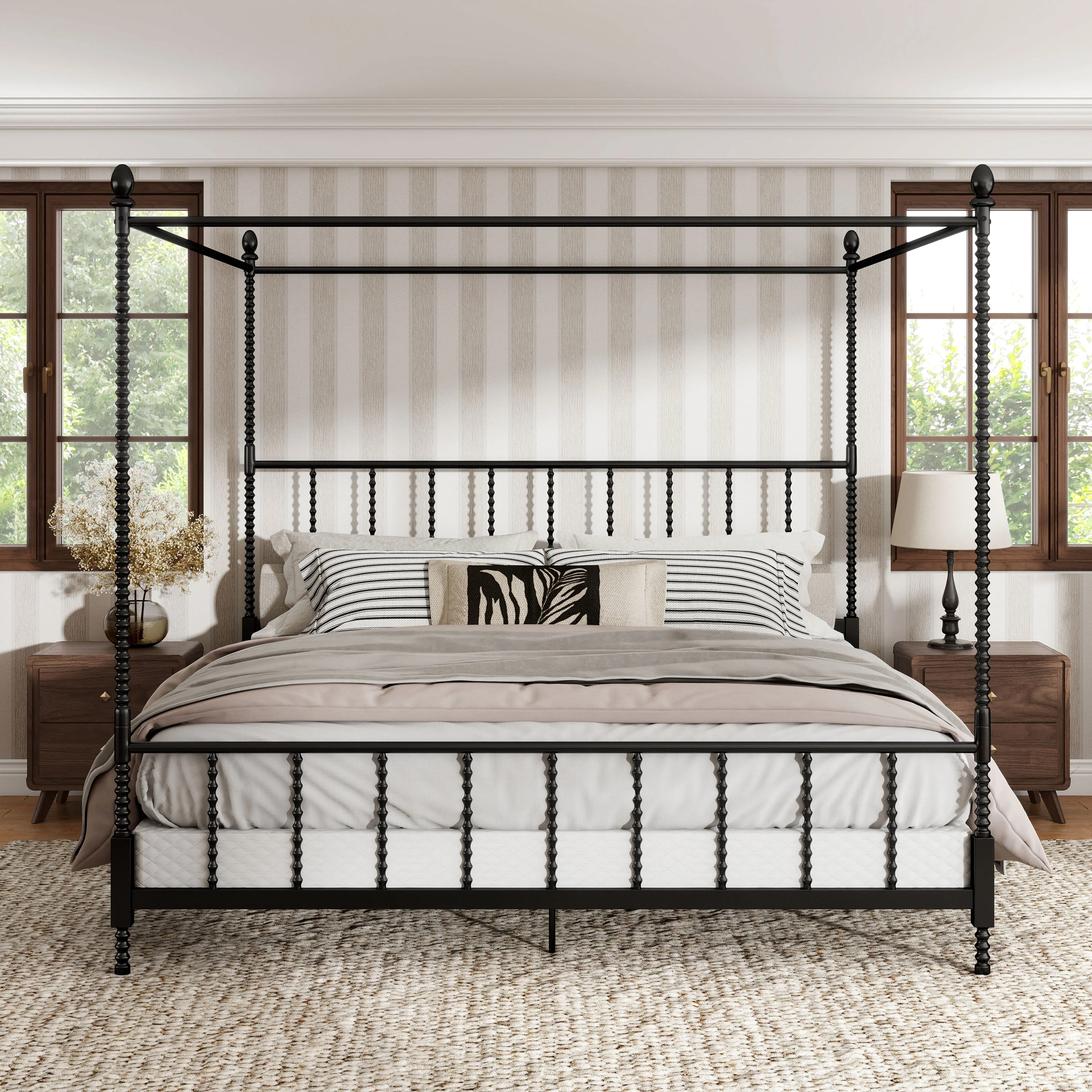 Frankie Low Profile Canopy Bed | Wayfair North America