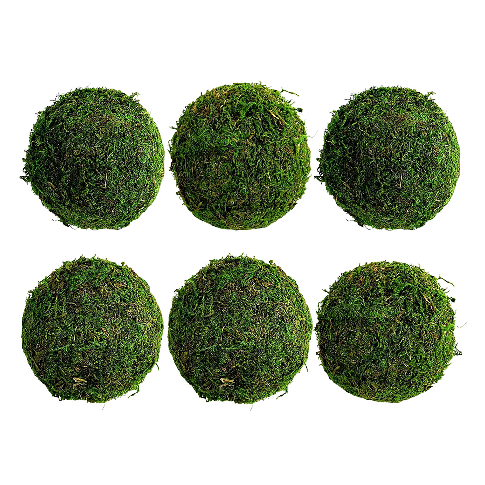6pcs Simulation Moss Decorative Ball Home Weddings Wall Table Aquarium Display Decor Props Orname... | Walmart (US)