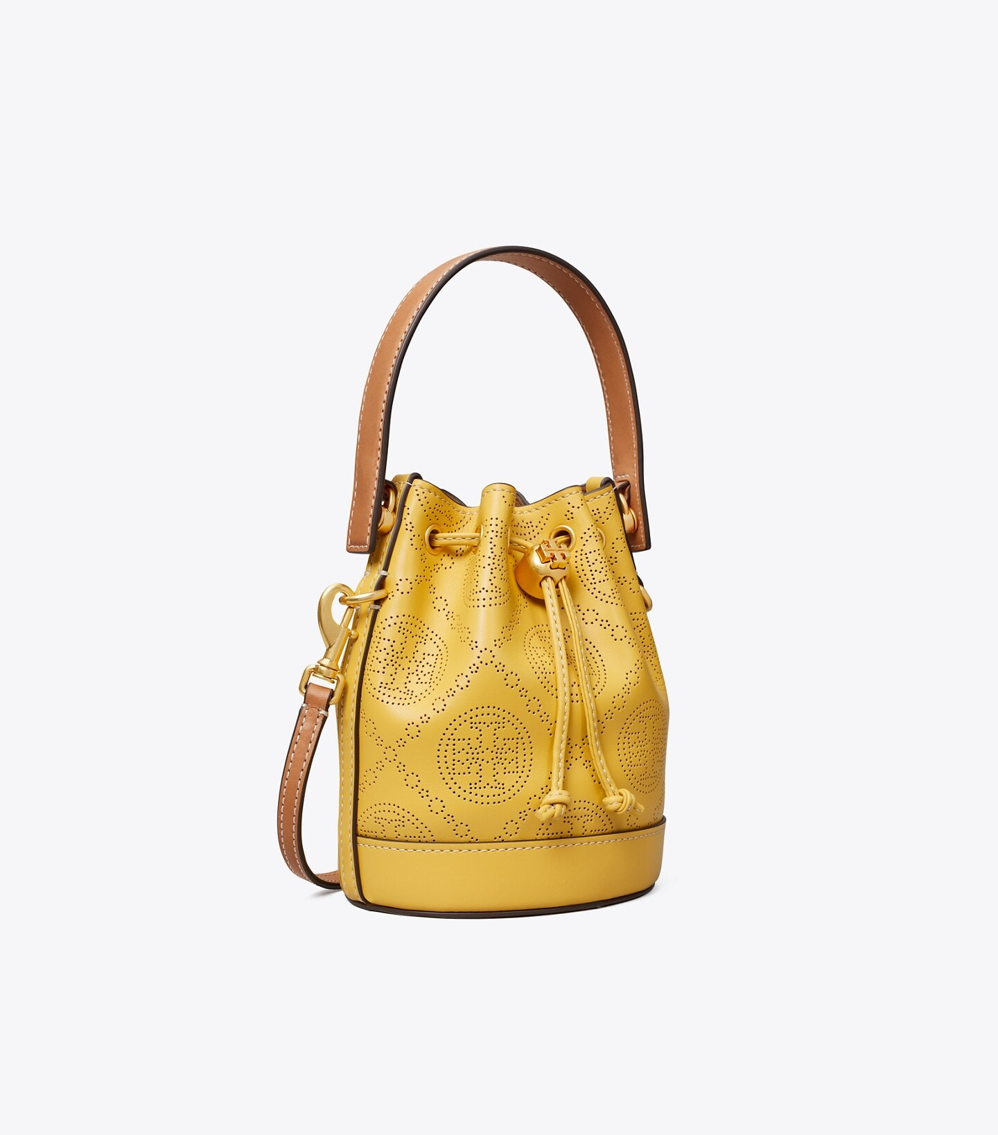 T Monogram Perforated Leather Mini Bucket Bag | Tory Burch (US)