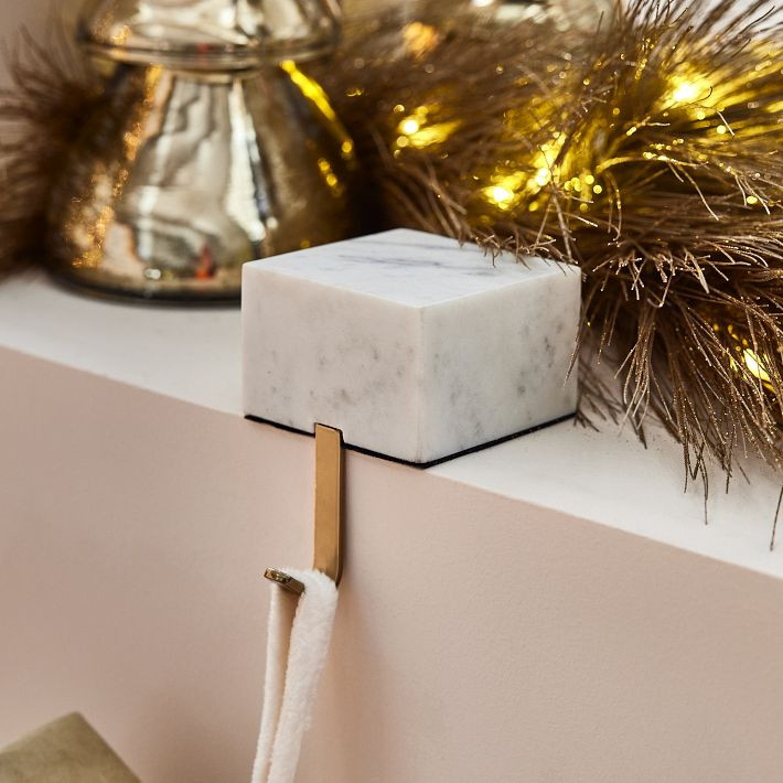 Basic Marble & Metal Stocking Holder | West Elm (US)