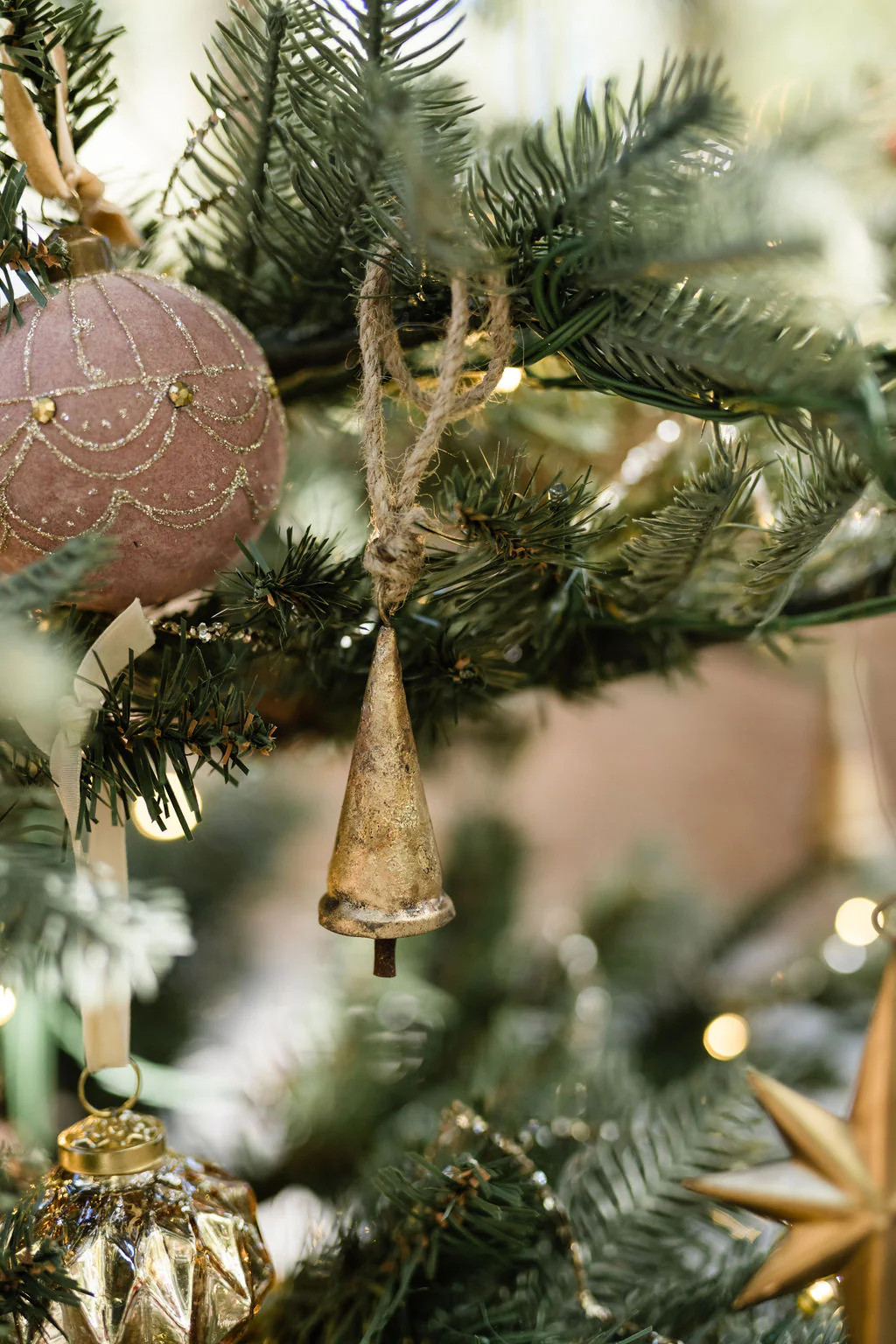 Pointed Bell Ornament, Set of 20 | Cottage and Key