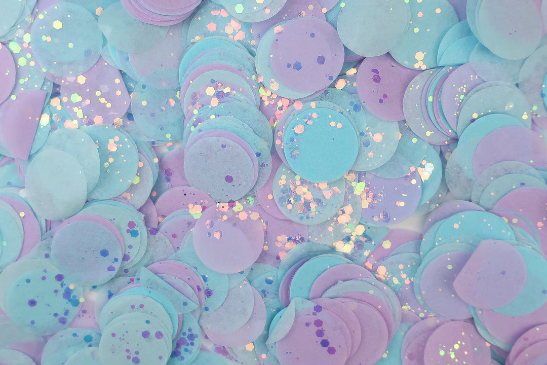 Blue Purple Tissue Paper Confetti and Glitter Ice Queen Mermaid Birthday Party Tail for Veil Unde... | Etsy (US)