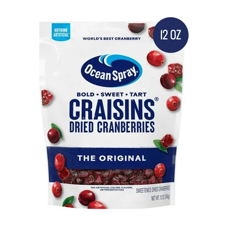 Ocean Spray® Craisins® Original Dried Cranberries, Dried Fruit, 12 oz Pouch | Walmart (US)