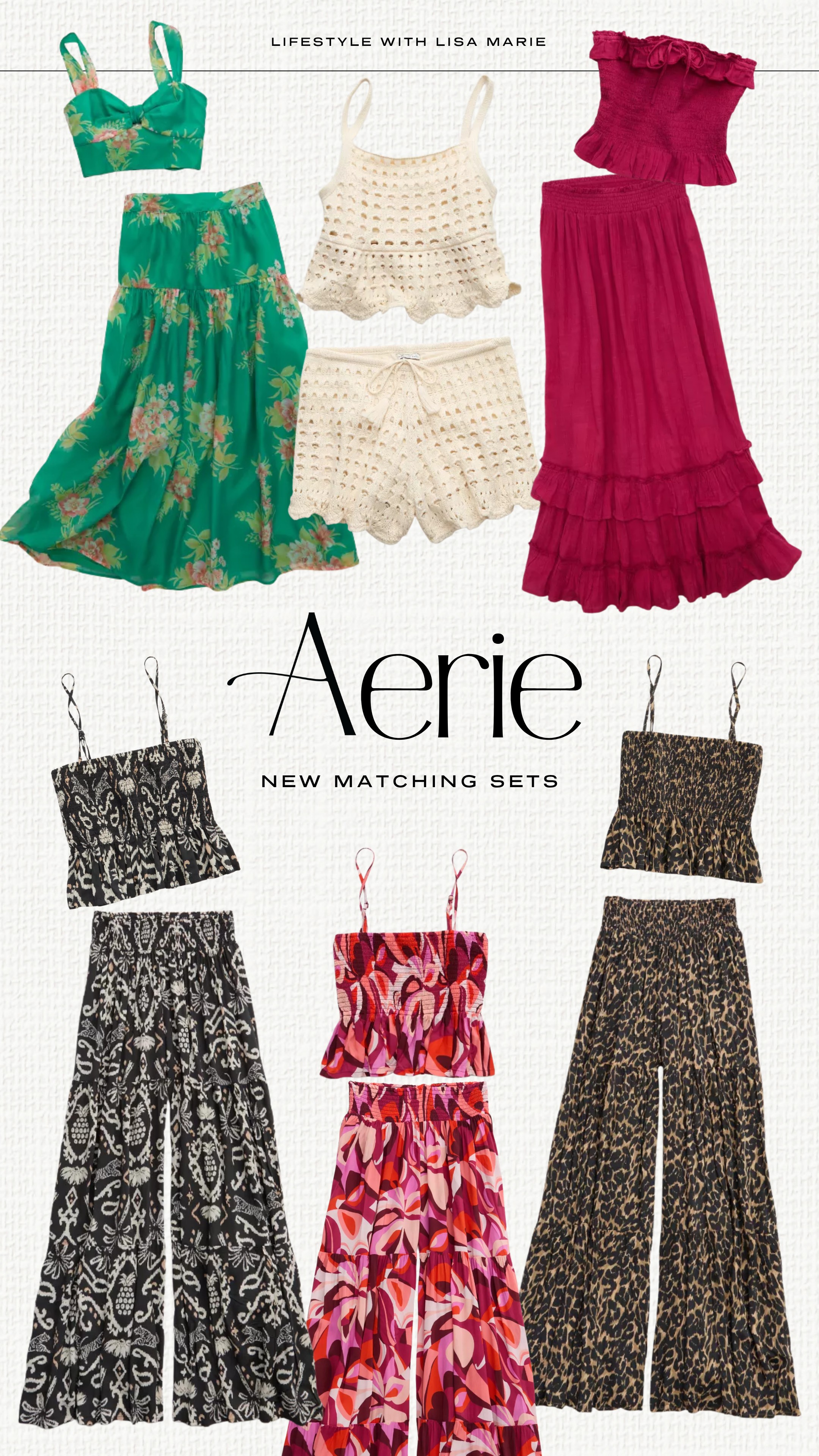 New matching skirt and pant sets from Aerie that are perfect for spring and summer events, vacations, resorts and as an elevated casual look. Available in floral, animal and pattern prints.  

 

#LTKxAerie #LTKSeasonal #LTKPetite