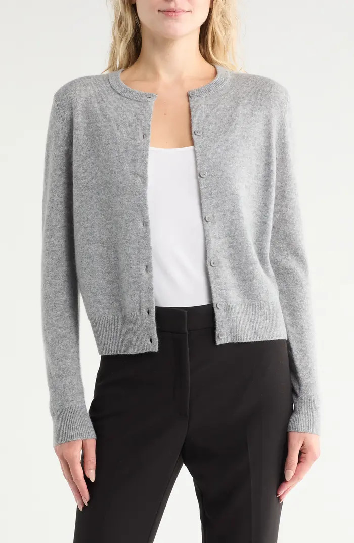 Crewneck Cashmere Cardigan | Nordstrom Rack