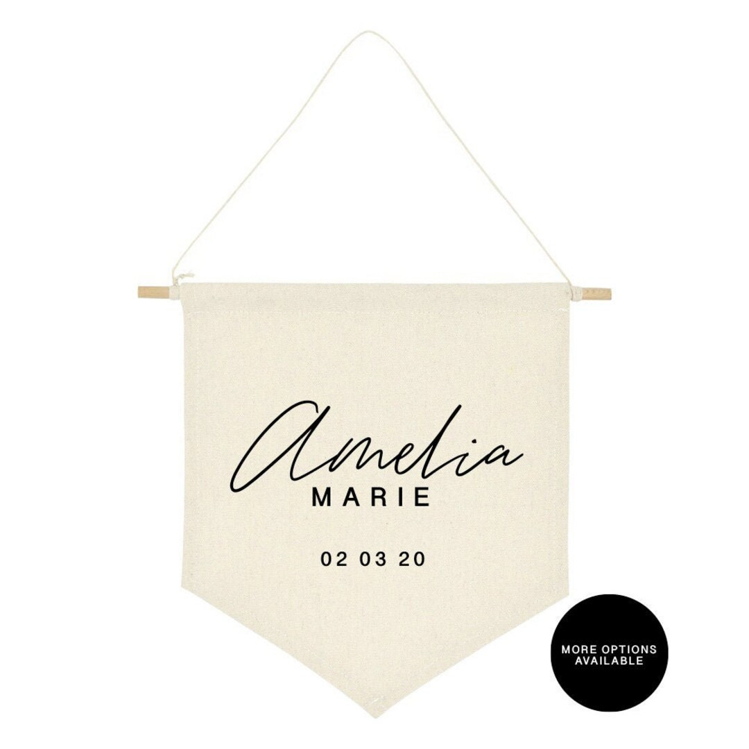 Custom Name Banner | Canvas Banner | Baby Personalized Banner | Etsy (US)