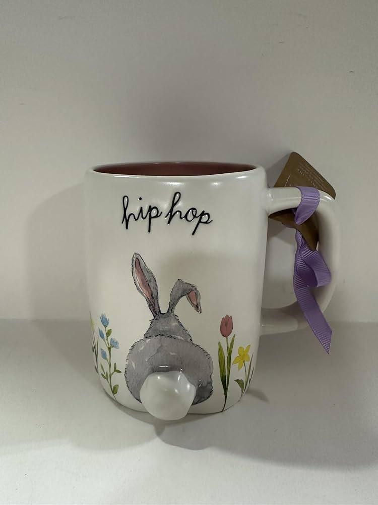 Rae – HIP HOP WHITE BUNNY MUG 3D tail detail | coffee mug, tea cup | spring farmhouse coffee ba... | Amazon (US)