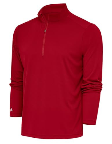 Antigua Tribute Quarter Zip Pullover, Dark Red, 3X | Amazon (US)