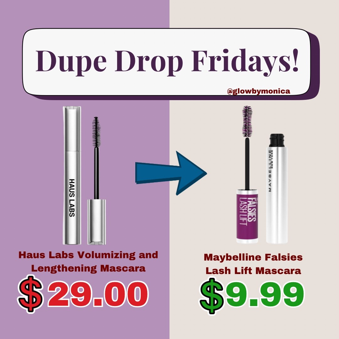 🚨 DUPE ALERT 🚨 Haus Labs Volumizing and Lengthening Mascara vs Maybelline Falsies Lash Lift Mascara

Products are tagged below ⬇️ 

#LTKU #LTKFindsUnder50 #LTKBeauty