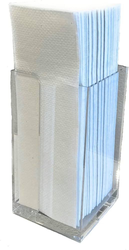 Countertop Acrylic Paper Towel Holder Modern Vertical Compact Dispenser Multi fold Elegant Space ... | Amazon (US)