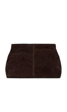Flattered Clay Clutch in Suede Chocolate from Revolve.com | Revolve Clothing (Global)