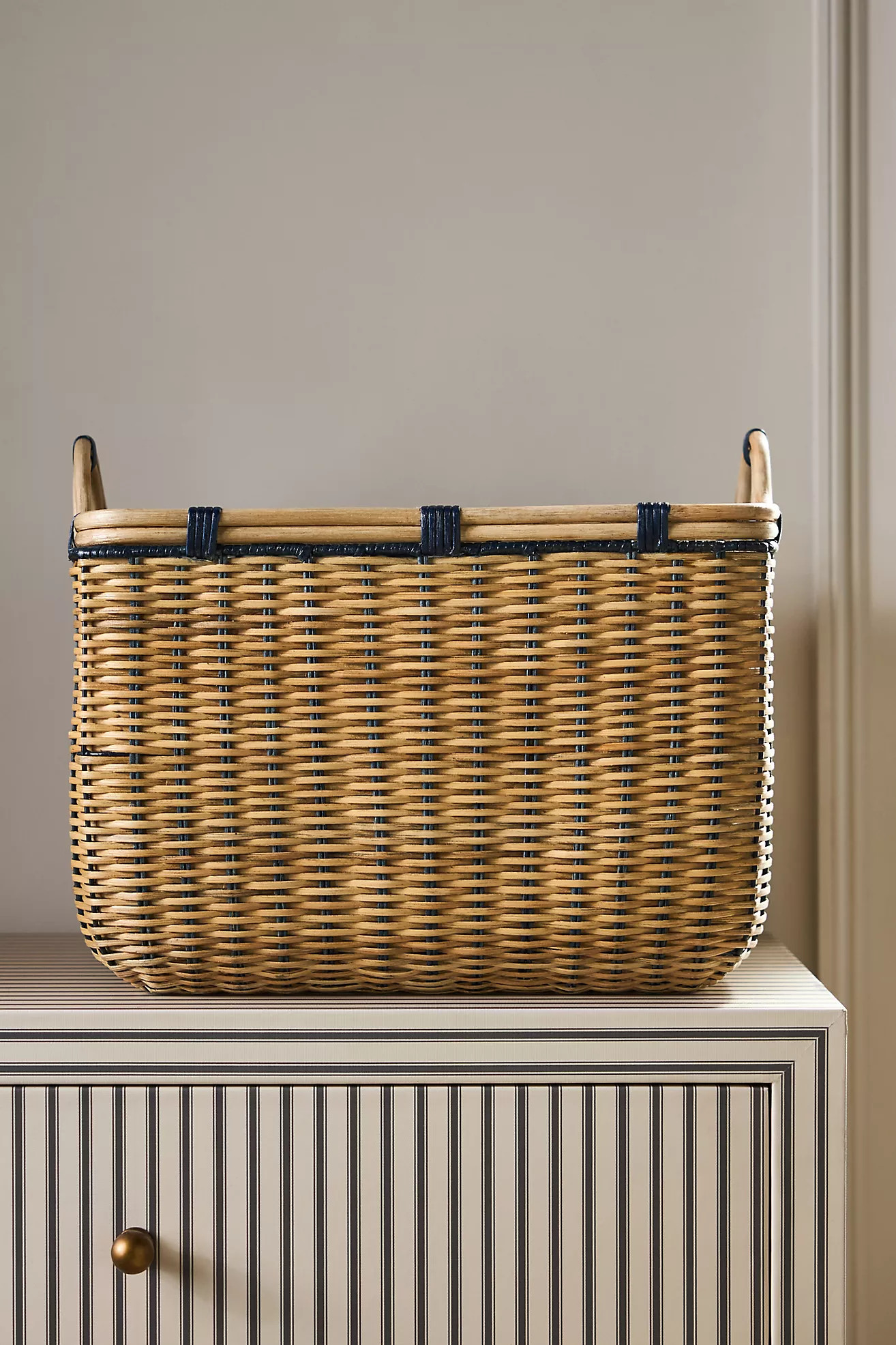 Round-Handled Rectangular Basket | Anthropologie (US)