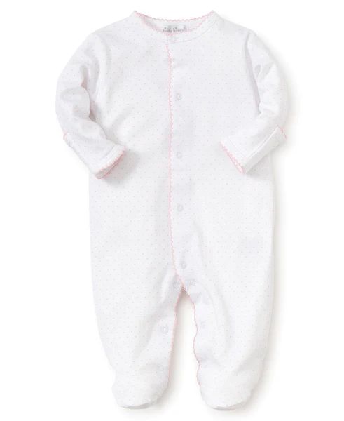 White/Pink New Kissy Dots Print Footie | Kissy Kissy