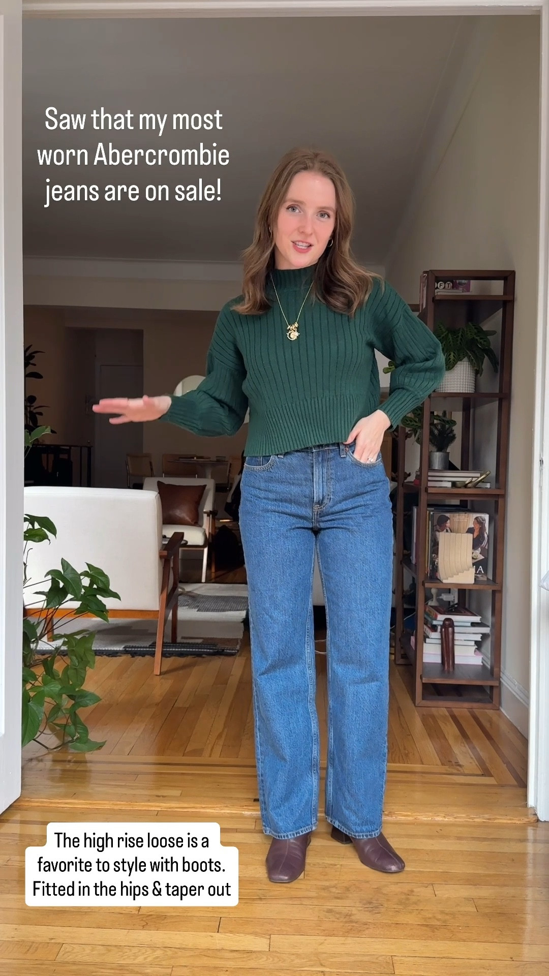 Abercrombie high rise loose jeans on sale. Wearing 25 short. TTS im 5ft 2 117 lbs 

#LTKFindsUnder100 #LTKPetite