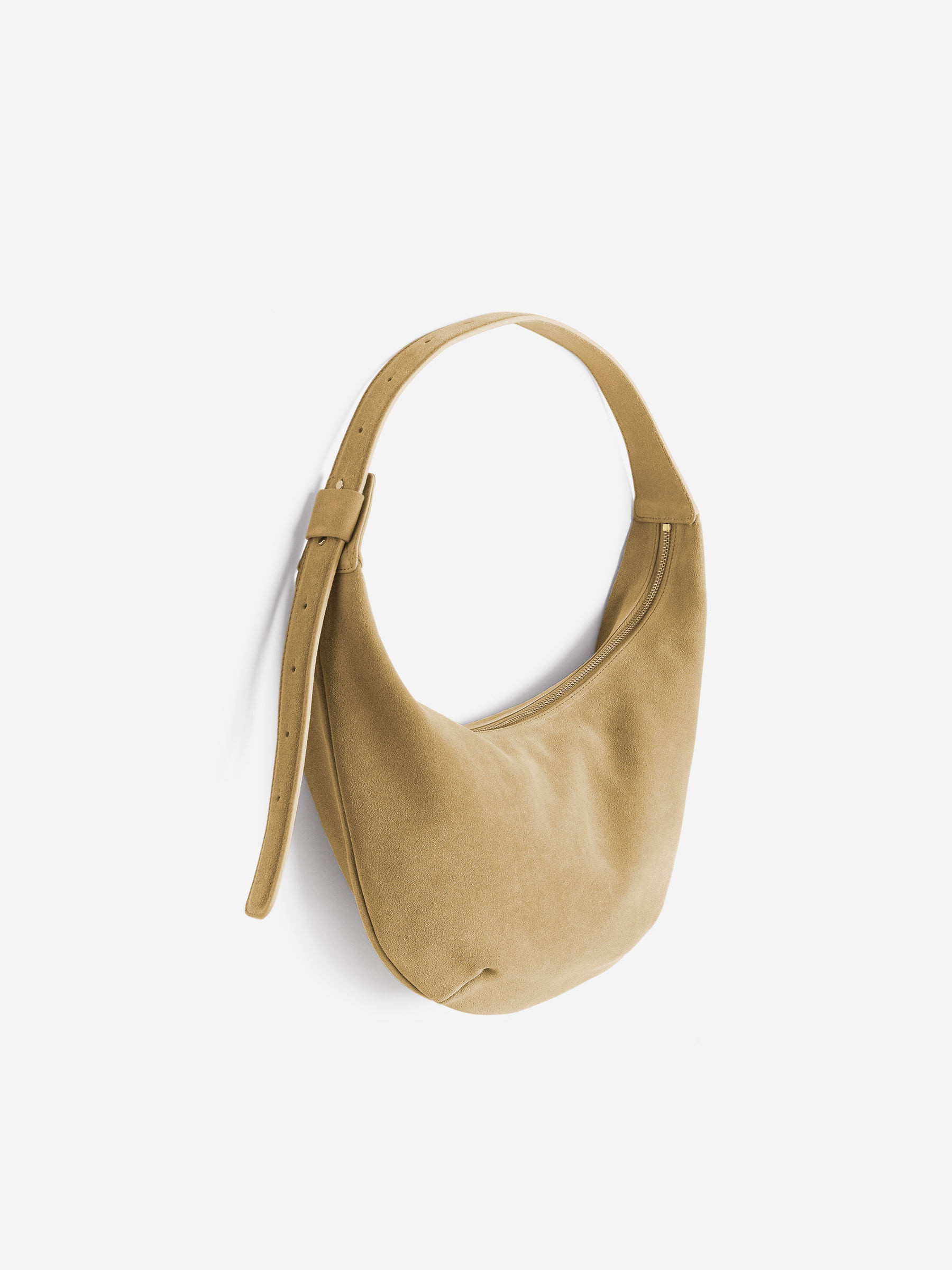 Curved Suede Bag – Beige – Women – ARKET GB | Arket UK
