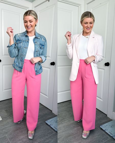 How to style the Sloane trouser for a cute spring outfit. I love this color for spring, clearly they’re easy to dress up but you can actually wear them very casually as well with flats and even sneakers. This is the perfect look for Easter if a dress is not your thing. 

#LTKworkwear #LTKfindsunder100 #LTKSpringSale